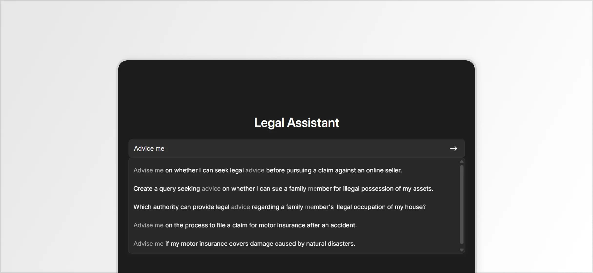 AI Legal Assistant